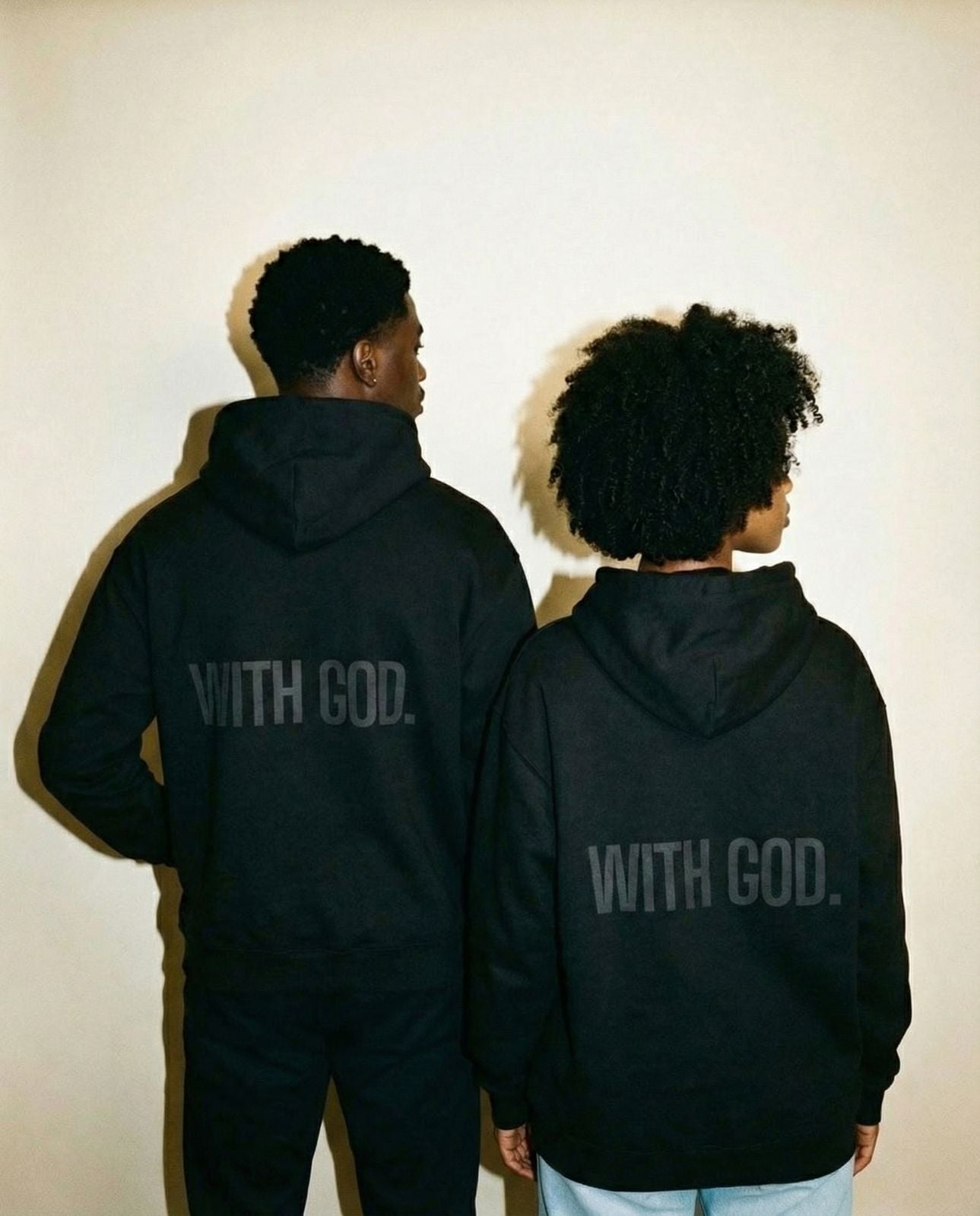 WITH GOD HOODIE- BLACK